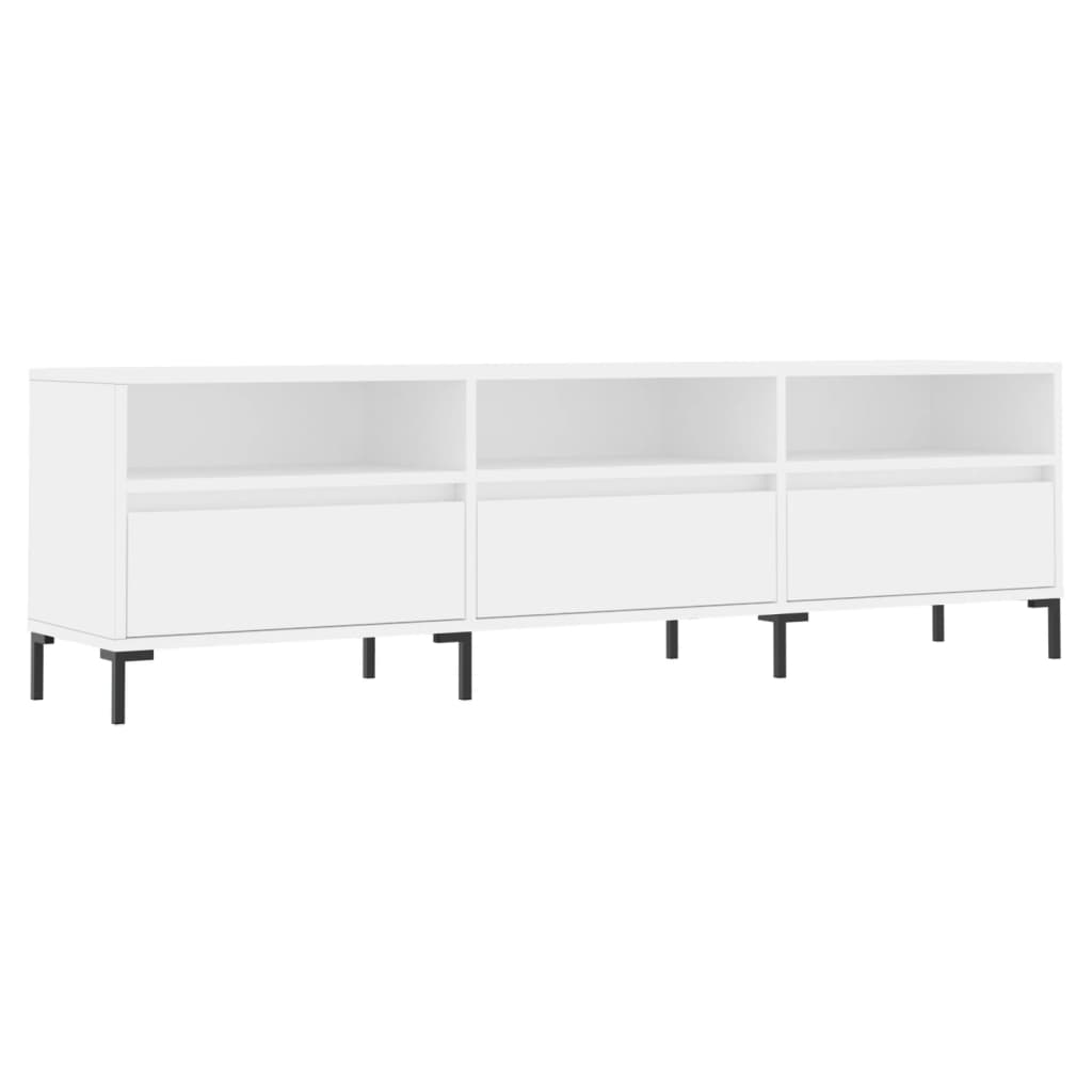 TV Cabinet White 150x30x44.5 cm Engineered Wood