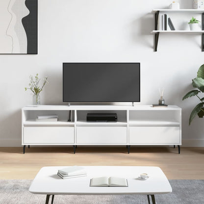 TV Cabinet White 150x30x44.5 cm Engineered Wood