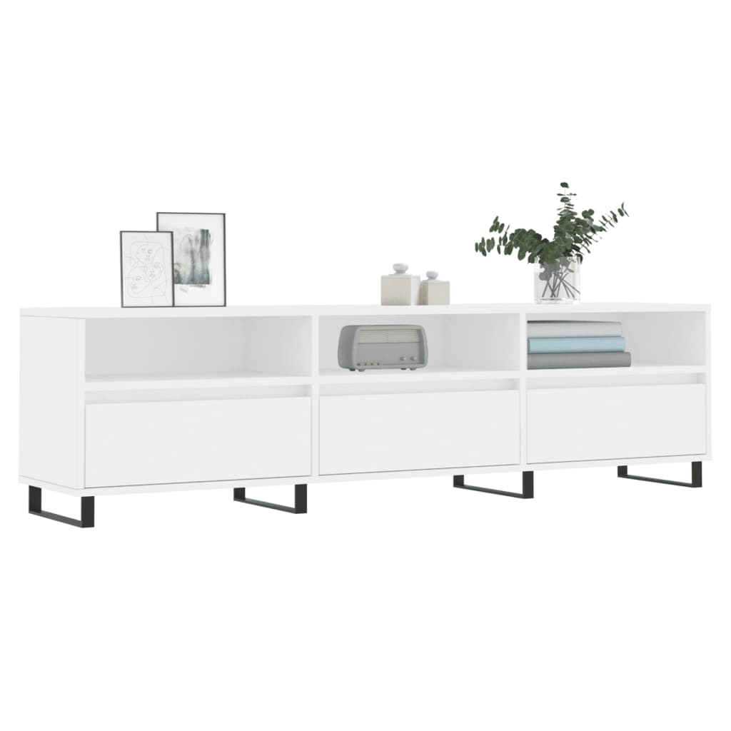 TV Cabinet White 150x30x44.5 cm Engineered Wood