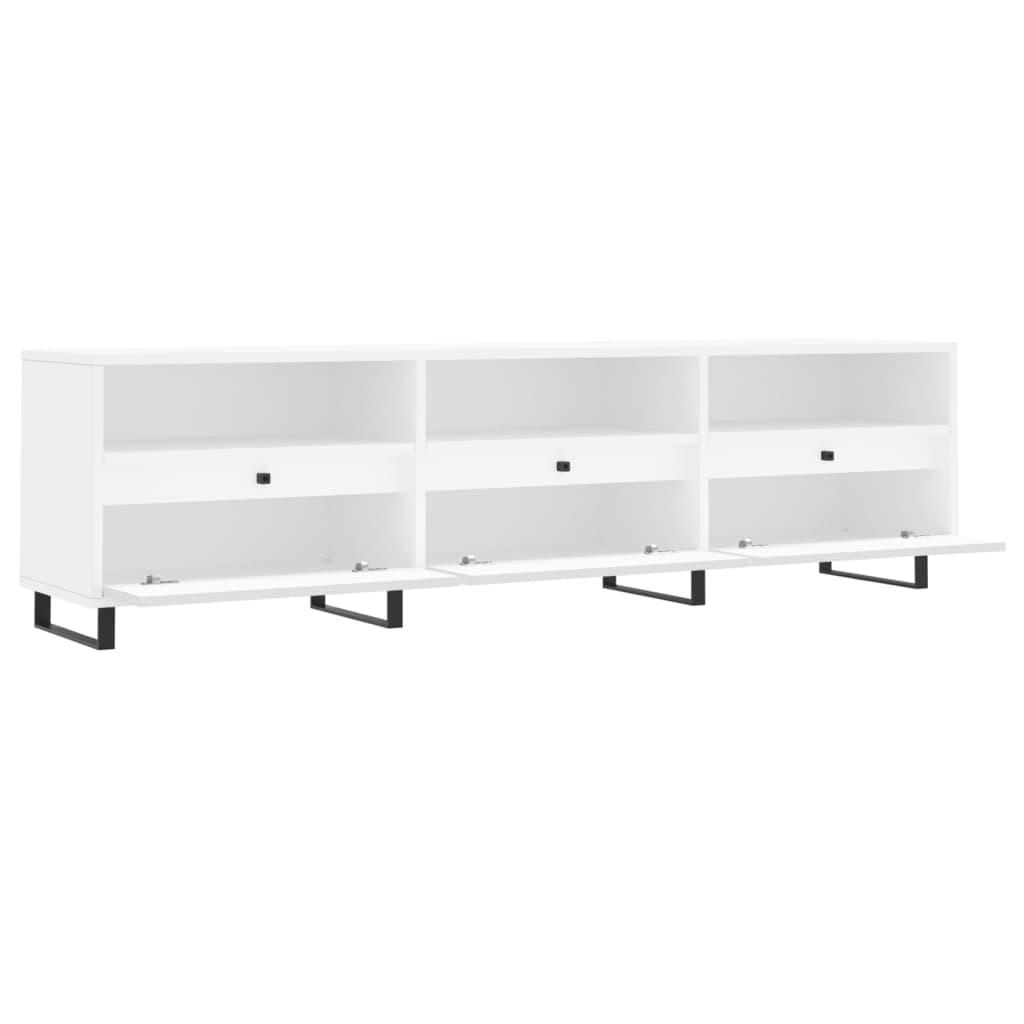 TV Cabinet White 150x30x44.5 cm Engineered Wood