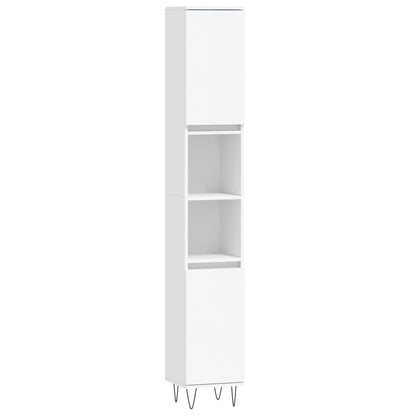 Bathroom Cabinet White 30x30x190 cm Engineered Wood