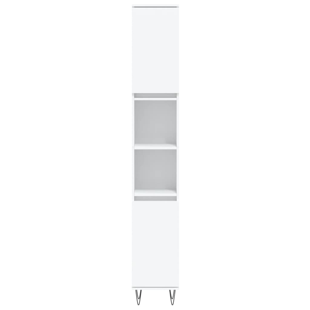 Bathroom Cabinet White 30x30x190 cm Engineered Wood