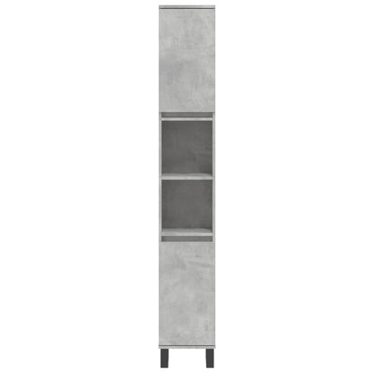 Bathroom Cabinet Concrete Grey 30x30x190 cm Engineered Wood