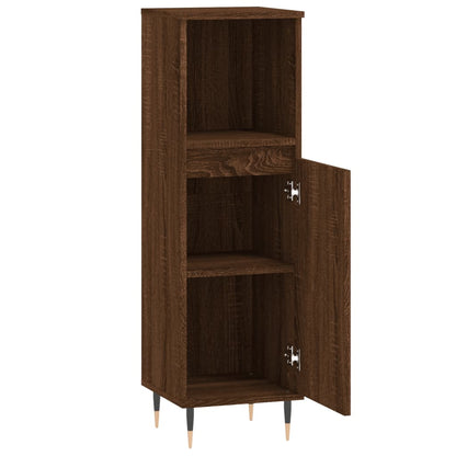 Bathroom Cabinet Brown Oak 30x30x100 cm Engineered Wood