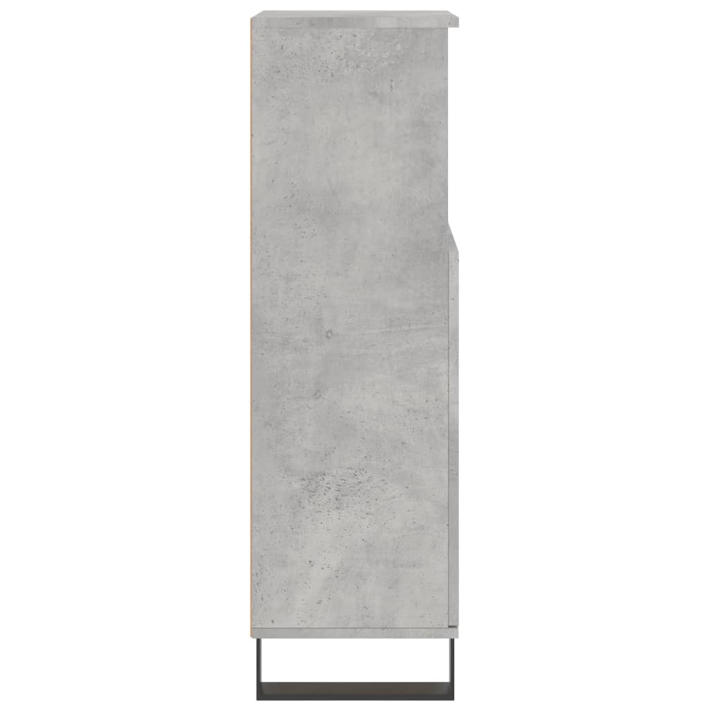 Bathroom Cabinet Concrete Grey 30x30x100 cm Engineered Wood