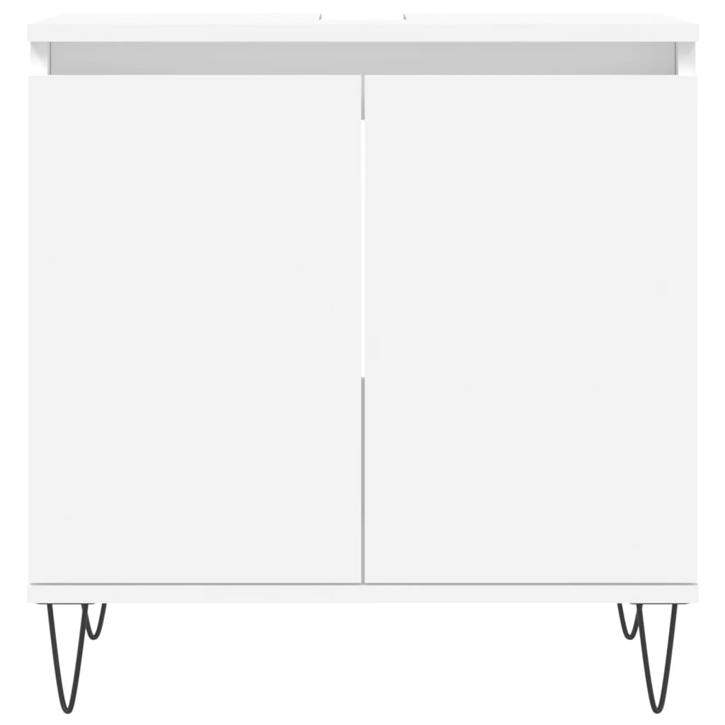 Bathroom Cabinet White 58x33x60 cm Engineered Wood