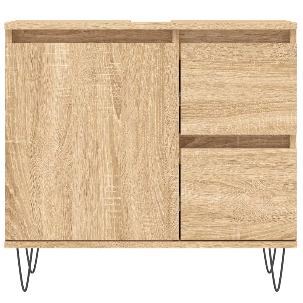 Bathroom Cabinet Sonoma Oak 65x33x60 cm Engineered Wood