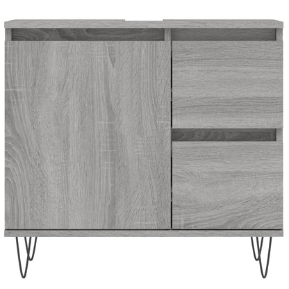 Bathroom Cabinet Grey Sonoma 65x33x60 cm Engineered Wood