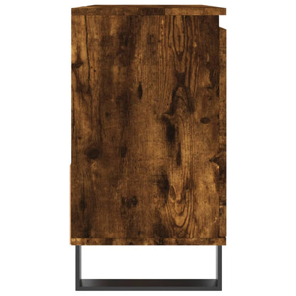 Bathroom Cabinet Smoked Oak 65x33x60 cm Engineered Wood