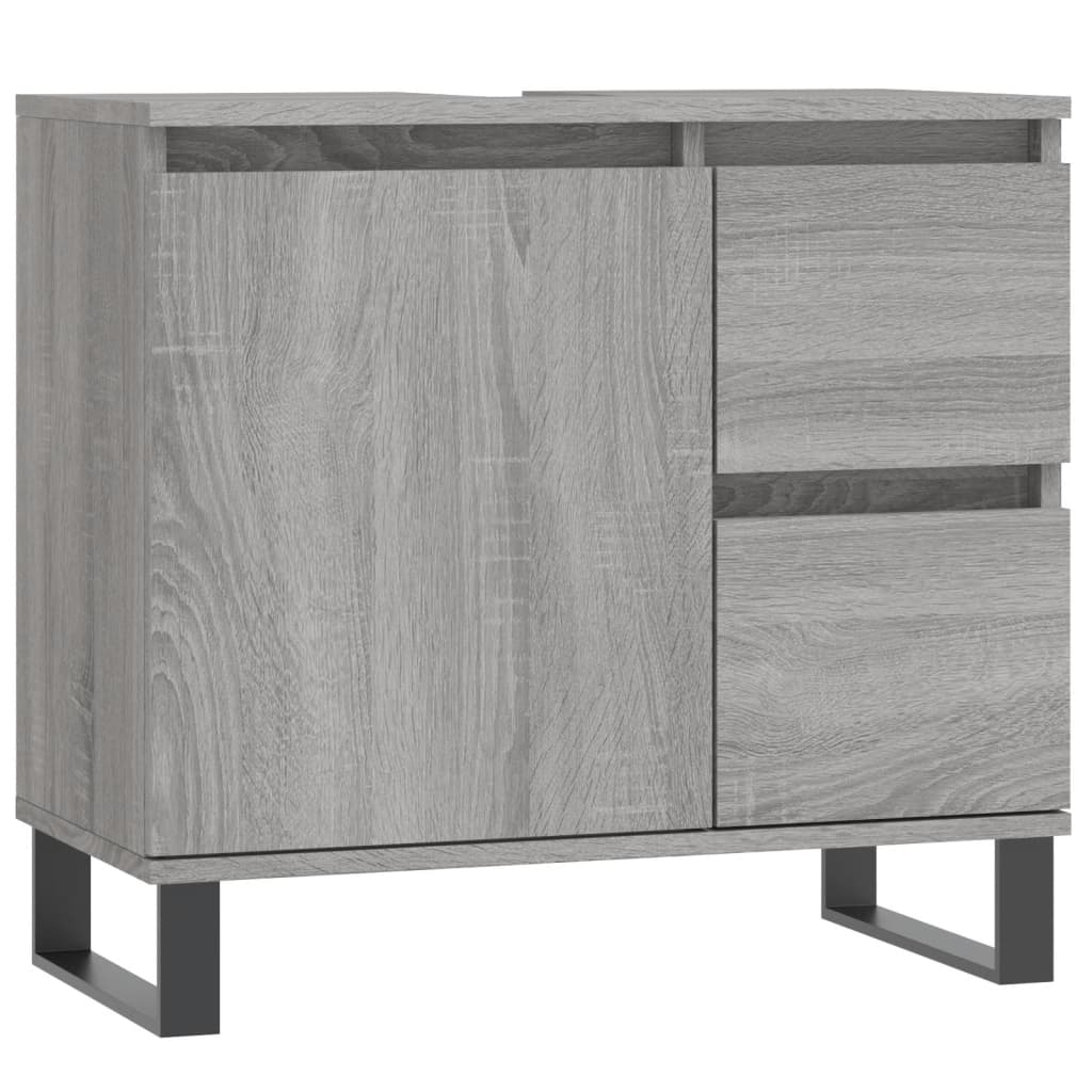 Bathroom Cabinet Grey Sonoma 65x33x60 cm Engineered Wood