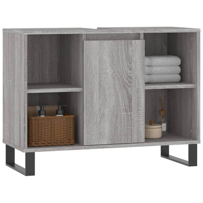 Bathroom Cabinet Grey Sonoma 80x33x60 cm Engineered Wood