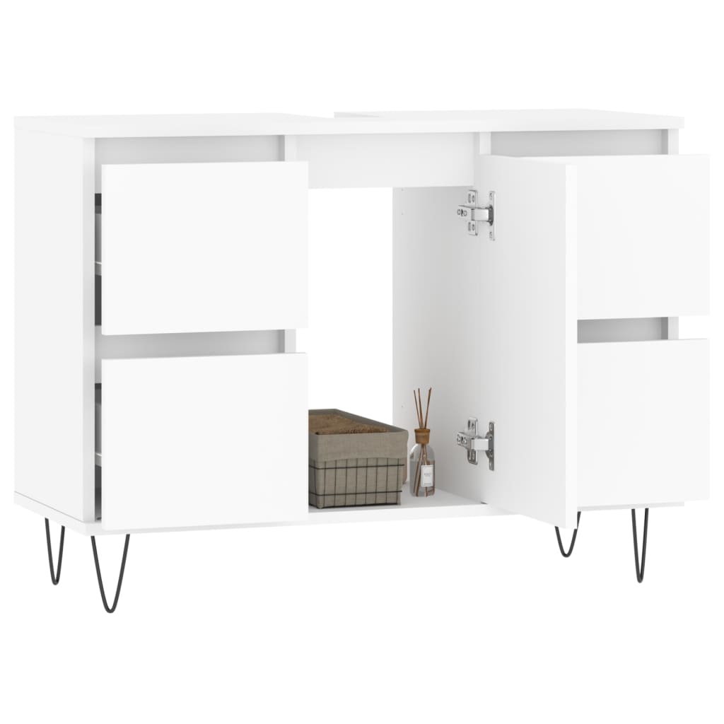 Bathroom Cabinet White 80x33x60 cm Engineered Wood