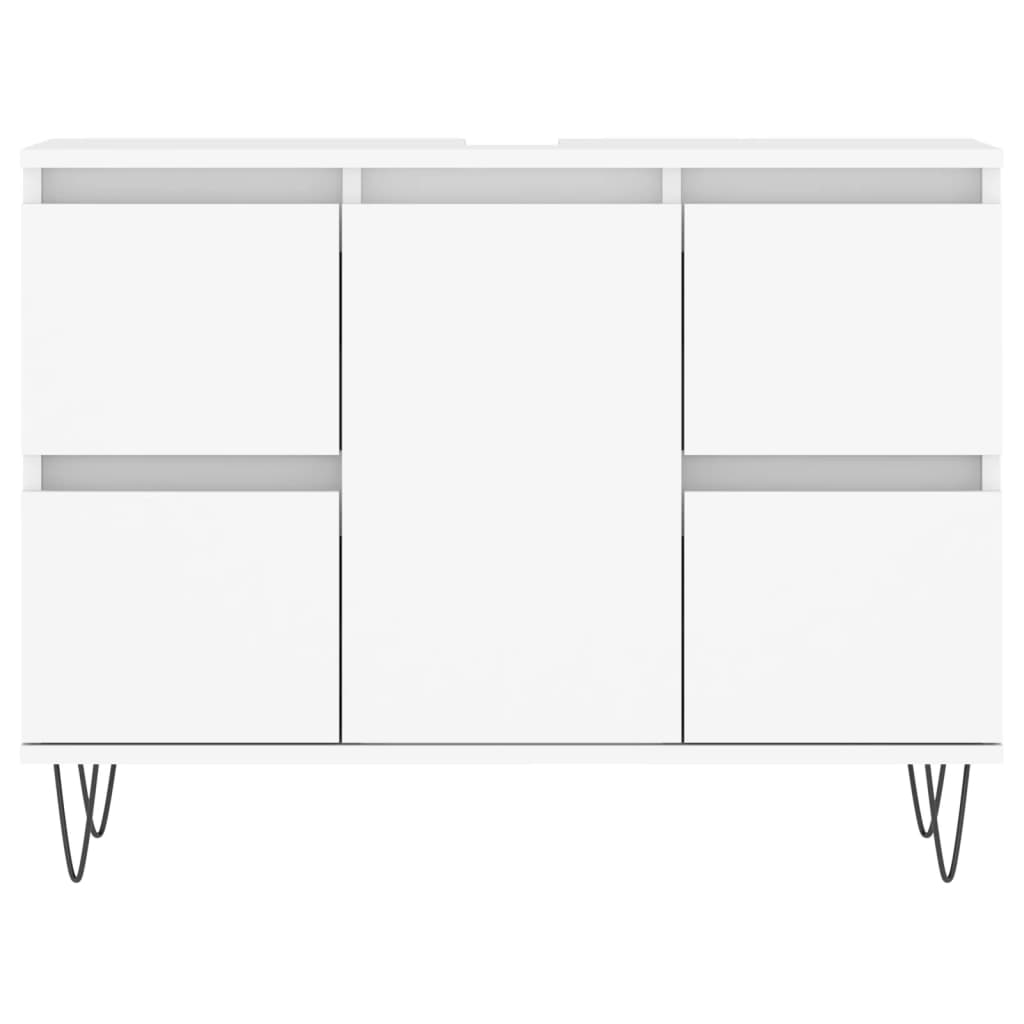 Bathroom Cabinet White 80x33x60 cm Engineered Wood