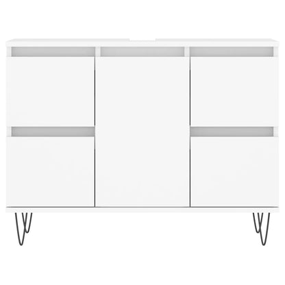 Bathroom Cabinet White 80x33x60 cm Engineered Wood