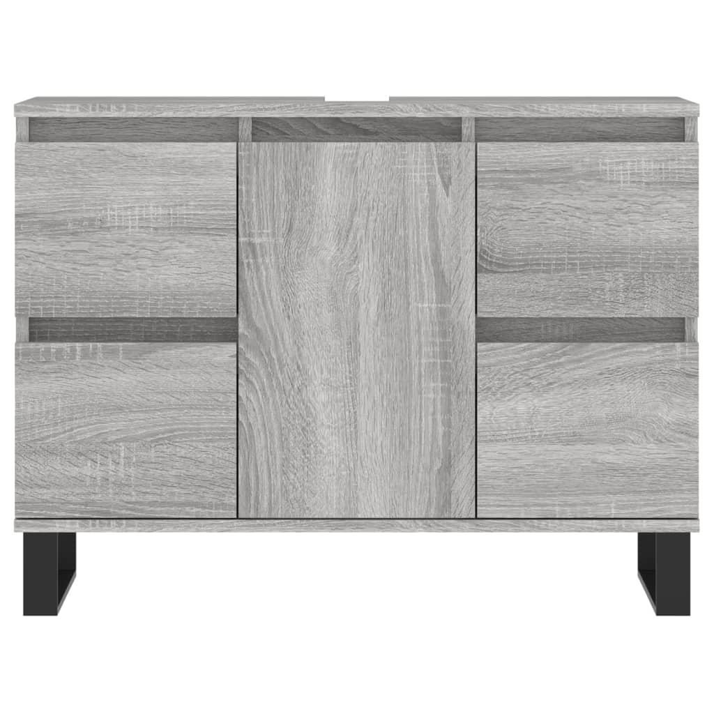 Bathroom Cabinet Grey Sonoma 80x33x60 cm Engineered Wood