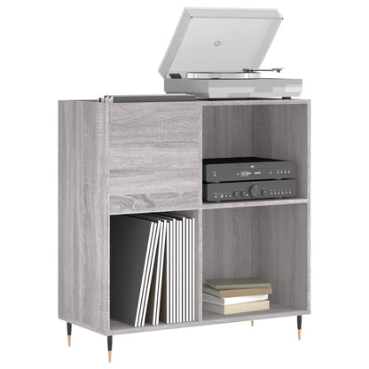 Record Cabinet Grey Sonoma 84.5x38x89 cm Engineered Wood