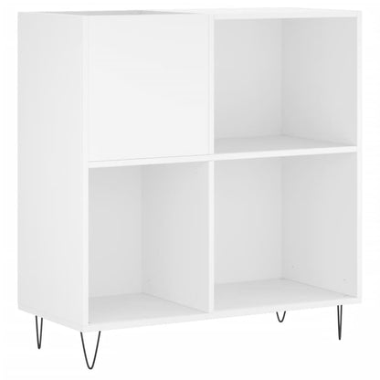 Record Cabinet White 84.5x38x89 cm Engineered Wood