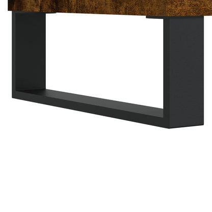 Record Cabinet Smoked Oak 84.5x38x89 cm Engineered Wood