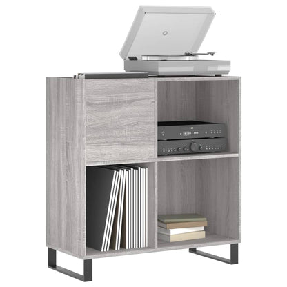 Record Cabinet Grey Sonoma 84.5x38x89 cm Engineered Wood