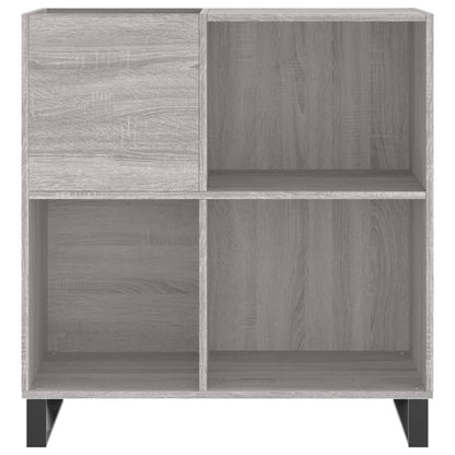 Record Cabinet Grey Sonoma 84.5x38x89 cm Engineered Wood