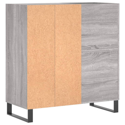 Record Cabinet Grey Sonoma 84.5x38x89 cm Engineered Wood