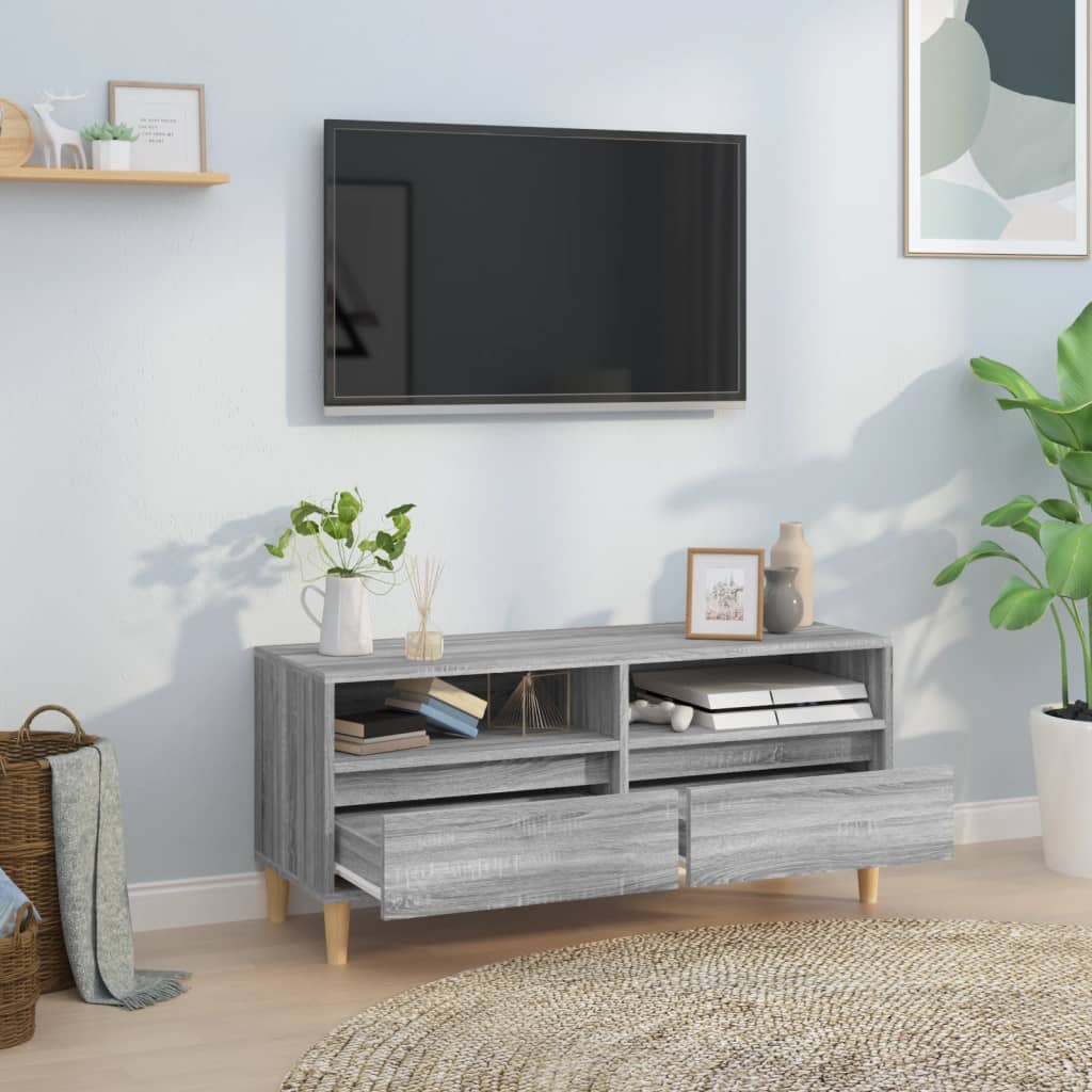 TV Cabinet Grey Sonoma 100x34.5x44.5 cm Engineered Wood