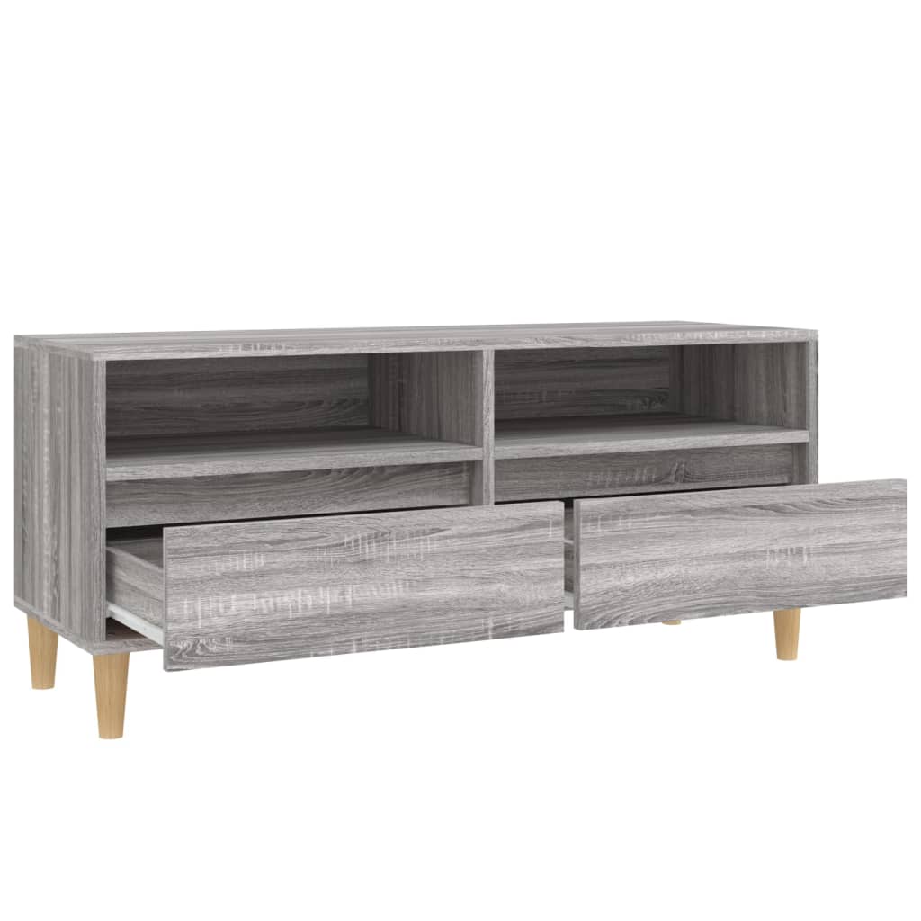 TV Cabinet Grey Sonoma 100x34.5x44.5 cm Engineered Wood