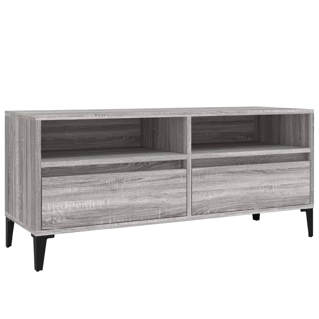 TV Cabinet Grey Sonoma 100x34.5x44.5 cm Engineered Wood