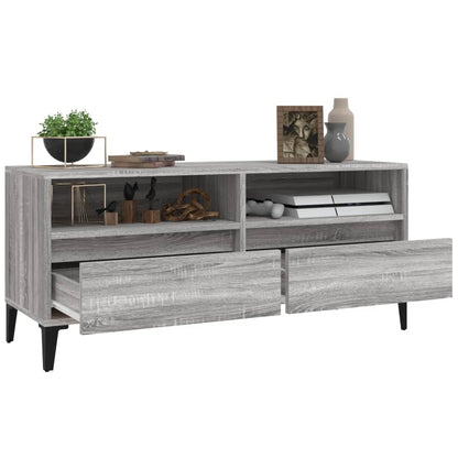 TV Cabinet Grey Sonoma 100x34.5x44.5 cm Engineered Wood