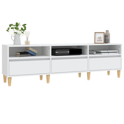 TV Cabinet White 150x30x44.5 cm Engineered Wood