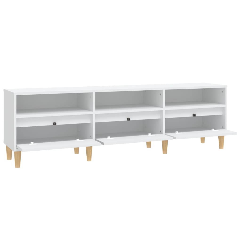 TV Cabinet White 150x30x44.5 cm Engineered Wood