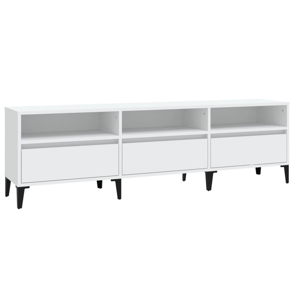 TV Cabinet White 150x30x44.5 cm Engineered Wood