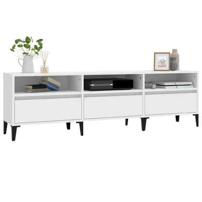 TV Cabinet White 150x30x44.5 cm Engineered Wood