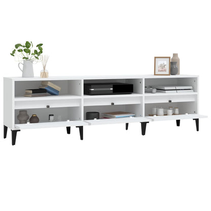 TV Cabinet White 150x30x44.5 cm Engineered Wood