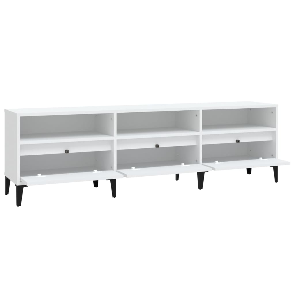 TV Cabinet White 150x30x44.5 cm Engineered Wood