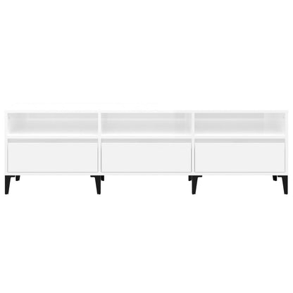 TV Cabinet High Gloss White 150x30x44.5 cm Engineered Wood