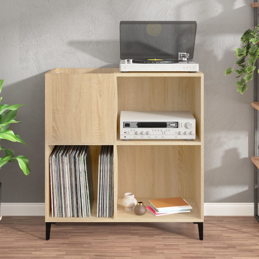 Record Cabinet Sonoma Oak 84.5x38x89 cm Engineered Wood