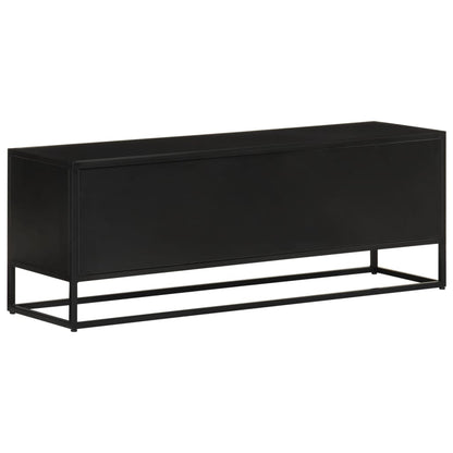 TV Cabinet 110x30x40 cm Solid Wood Mango and Iron