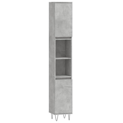 3 Piece Bathroom Cabinet Set Concrete Grey Engineered Wood