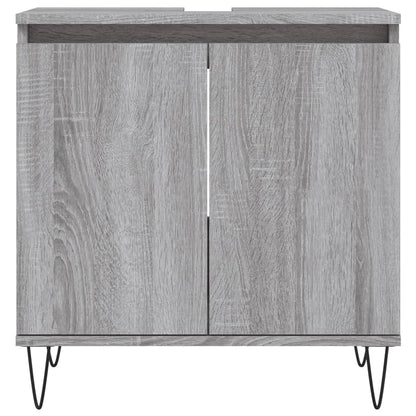 3 Piece Bathroom Cabinet Set Grey Sonoma Engineered Wood