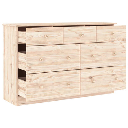 Chest of Drawers ALTA 112x35x73 cm Solid Wood Pine