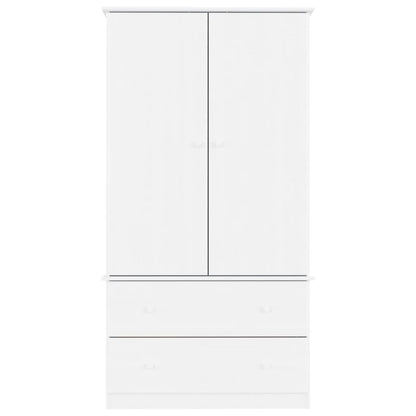 Wardrobe ALTA White 90x55x170 cm Solid Wood Pine