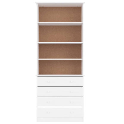 Bookcase with Drawers ALTA White 77x35x186.5 cm Solid Wood Pine