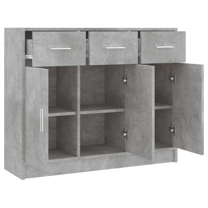 Sideboard Concrete Grey 91x28x75 cm Engineered Wood