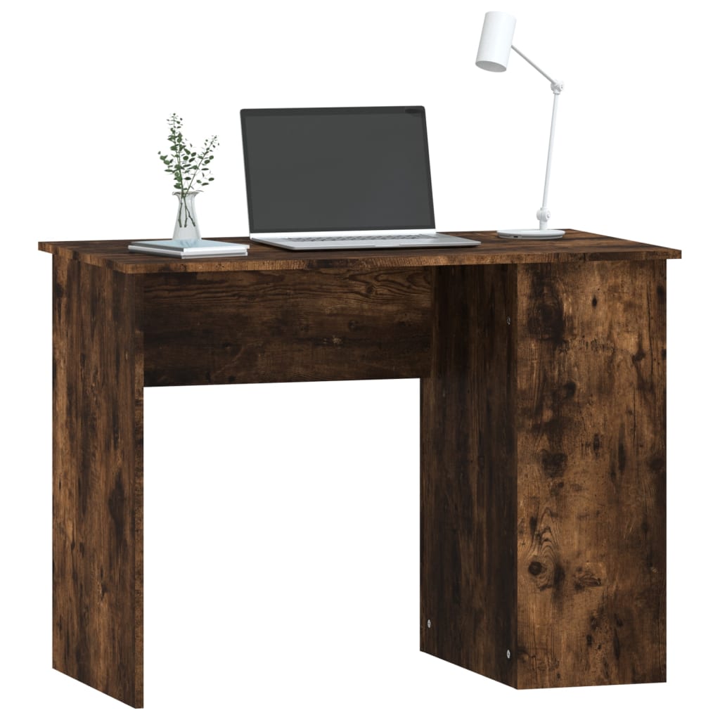 Desk Smoked Oak 100x55x75 cm Engineered Wood