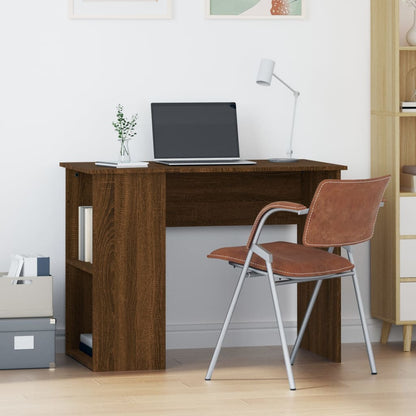 Desk Brown Oak 100x55x75 cm Engineered Wood