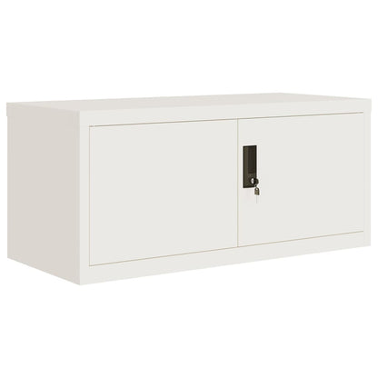 File Cabinet White 90x40x40 cm Steel