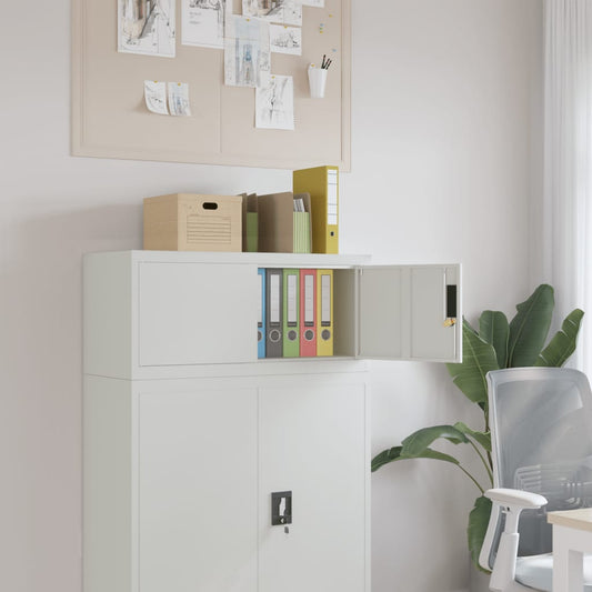 File Cabinet Light Grey 90x40x40 cm Steel