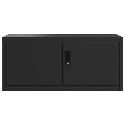 File Cabinet Black 90x40x40 cm Steel