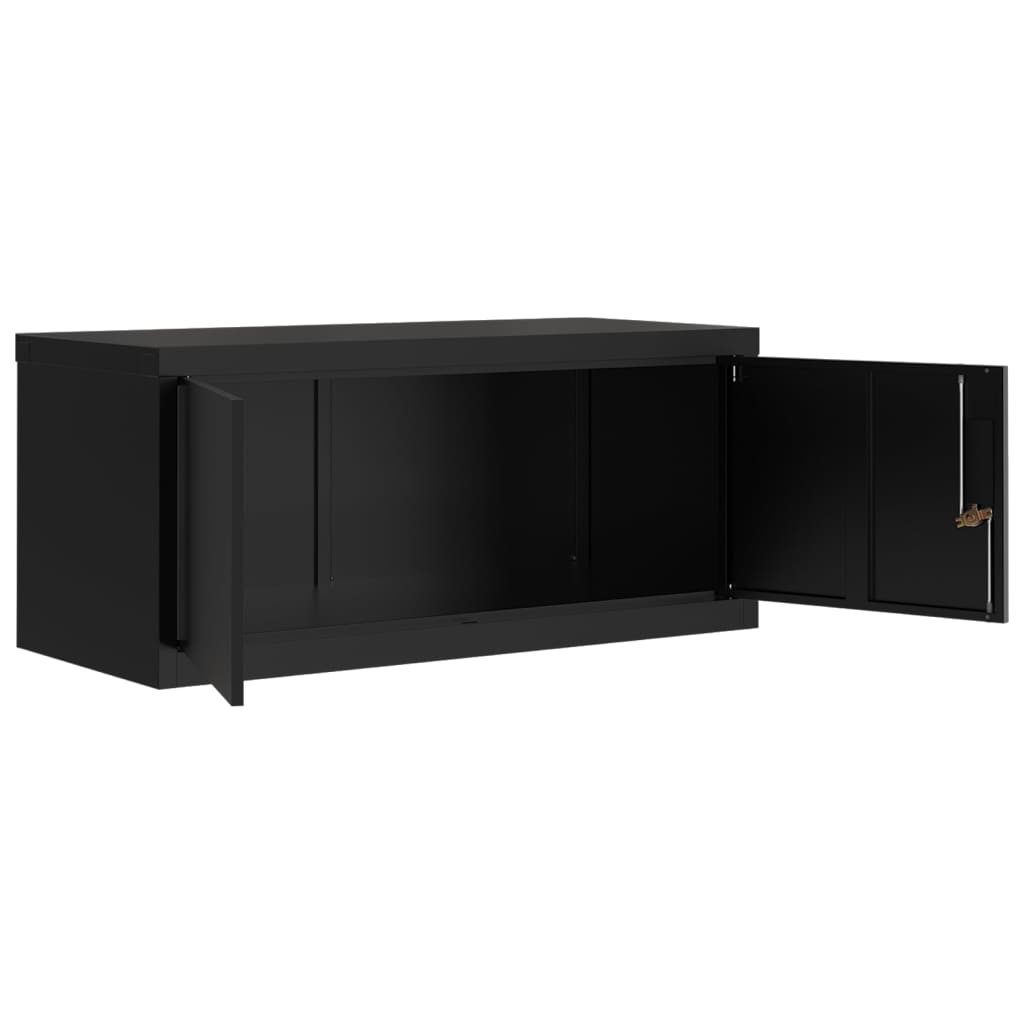 File Cabinet Black 90x40x40 cm Steel